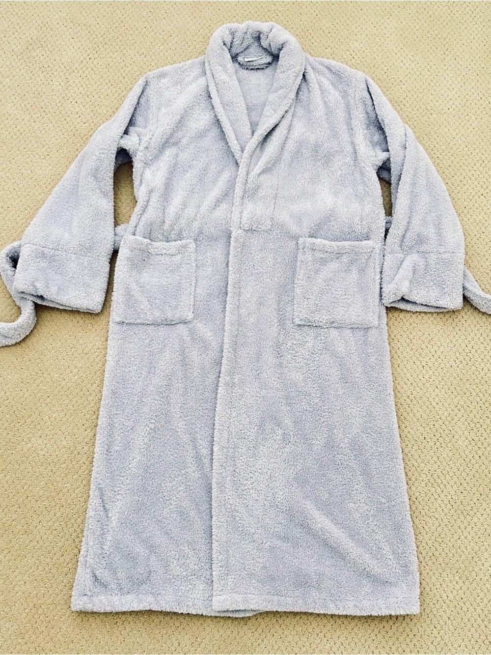 Vintage Y2K Bath & Body Works Lavender Plush Robe S/M Soft Spa Cozy 2 Pockets - Picture 5 of 12